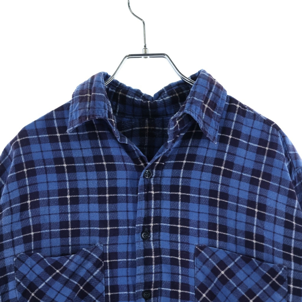 VINTAGE(ヴィンテージ) 60-70S FLANNEL L/S CHECK SHIRT フランネル チェック 長袖シャツ ブルー/ブラック/ホワイト