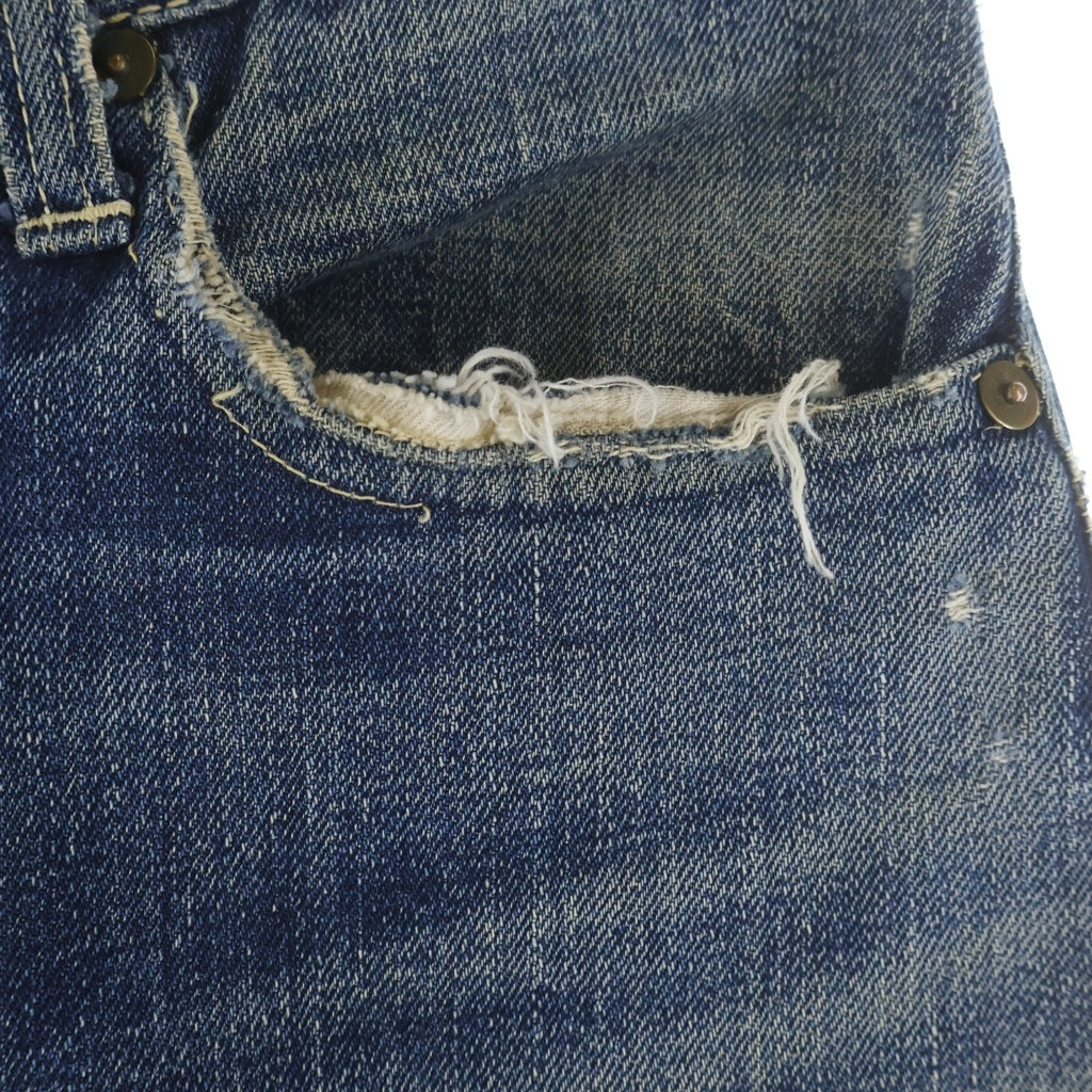 Levi's(リーバイス) 40-50S 501XX 47MODEL BIG E 片面タブ 革パッチ 隠しリベット 通常R 赤耳 デニムパンツ インディゴ