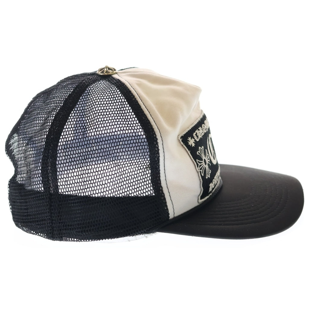 CHROME HEARTS(クロムハーツ) OLD TRUCKER CAP FUCK オールド パッチメッシュトラッカーキャップ 帽子 ブラック/ホワイト