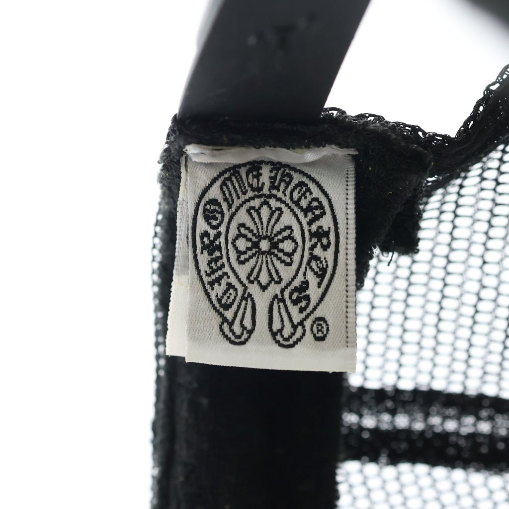 CHROME HEARTS(クロムハーツ) OLD TRUCKER CAP FUCK オールド パッチメッシュトラッカーキャップ 帽子 ブラック/ホワイト