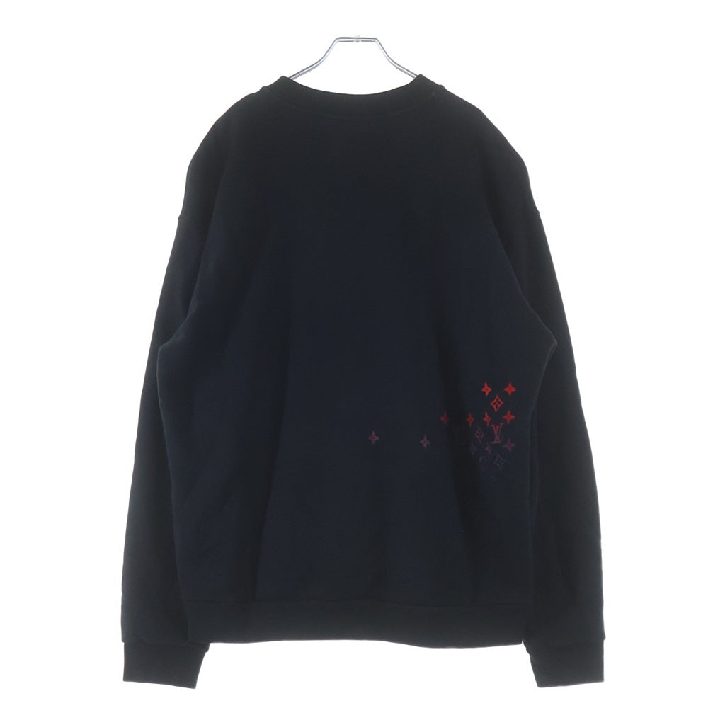 ルイヴィトン　スウェット　モノグラム　エンボス　ブラック LOUIS VUITTON(ルイヴィトン) 24SS モノグラムクルーネックスウェット