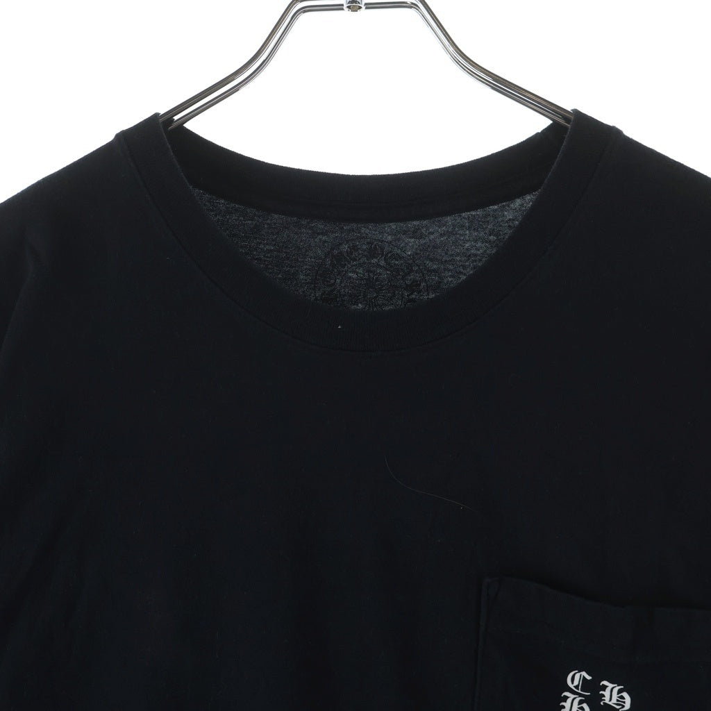 CHROME HEARTS(クロムハーツ) CH TSHIRT サイドTスクロール 胸ポケット半袖プリントTシャツ ブラック