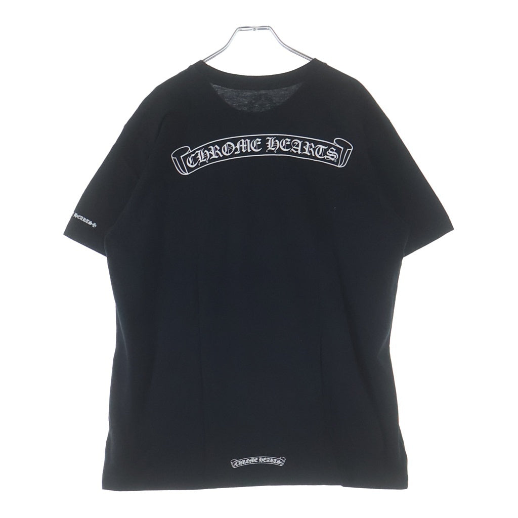 CHROME HEARTS(クロムハーツ) SCROLL RABEL TEE スクロールラベル 胸ポケット半袖プリントTシャツ ブラック