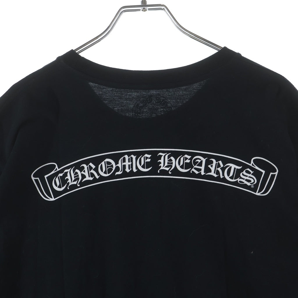 CHROME HEARTS(クロムハーツ) SCROLL RABEL TEE スクロールラベル 胸ポケット半袖プリントTシャツ ブラック