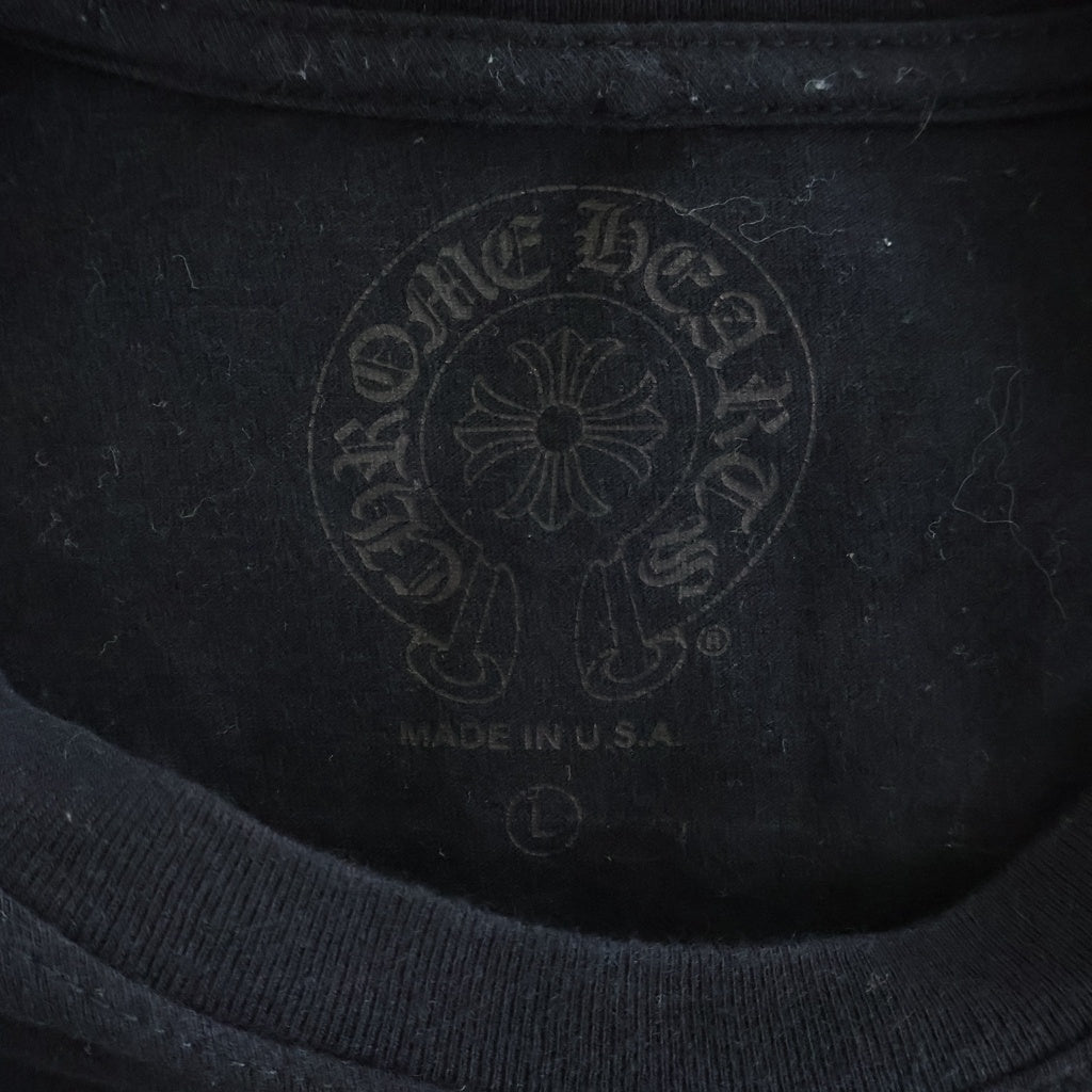 CHROME HEARTS(クロムハーツ) SCROLL RABEL TEE スクロールラベル 胸ポケット半袖プリントTシャツ ブラック