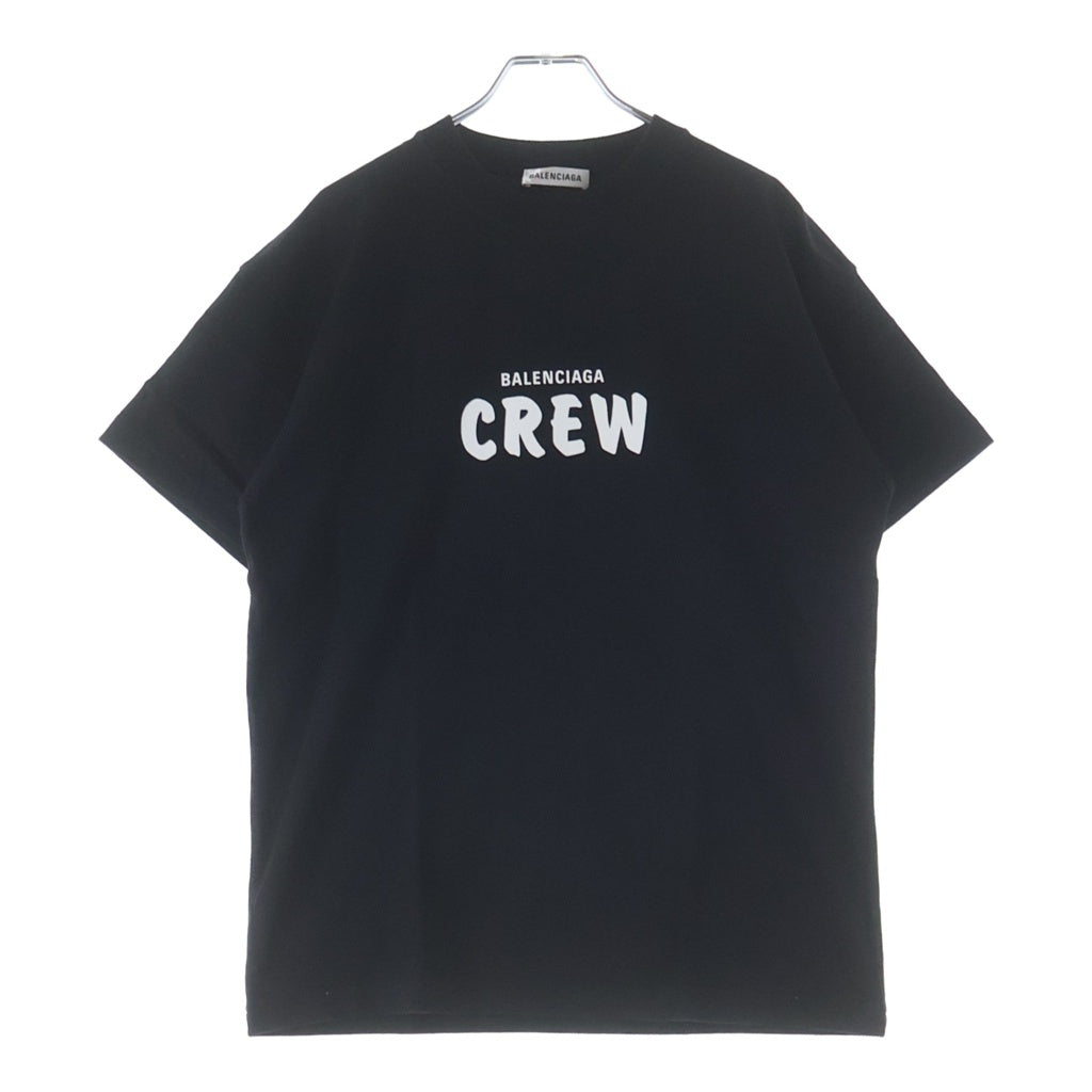 BALENCIAGA(バレンシアガ) 20SS CREWプリント クルーネック 半袖Tシャツ ブラック 612965 TIV24