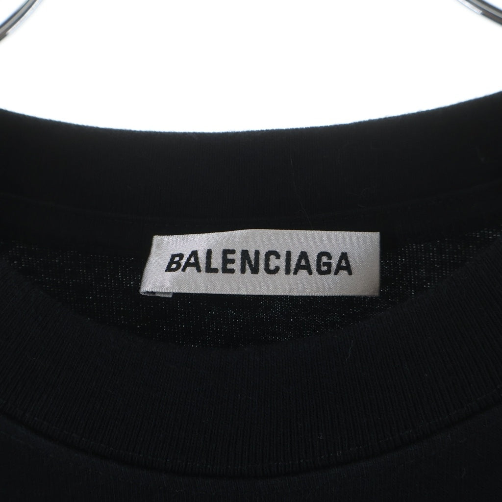 BALENCIAGA(バレンシアガ) 20SS CREWプリント クルーネック 半袖Tシャツ ブラック 612965 TIV24