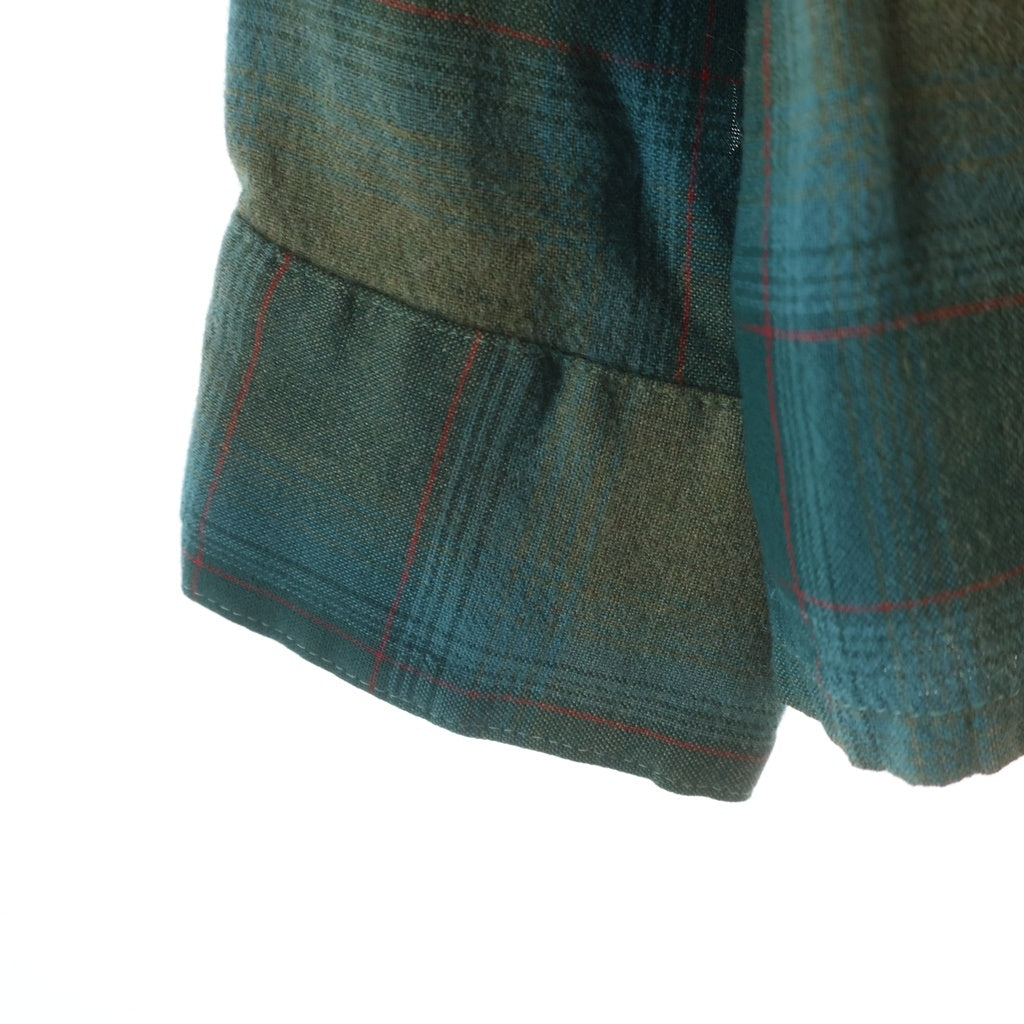 VINTAGE(ヴィンテージ) 60-70s ARROW CHEVELLA OMBRE CHECK RAYON L/S SHIRTS オンブレチェック レーヨン 長袖 シャツ ブラウン/グリーン