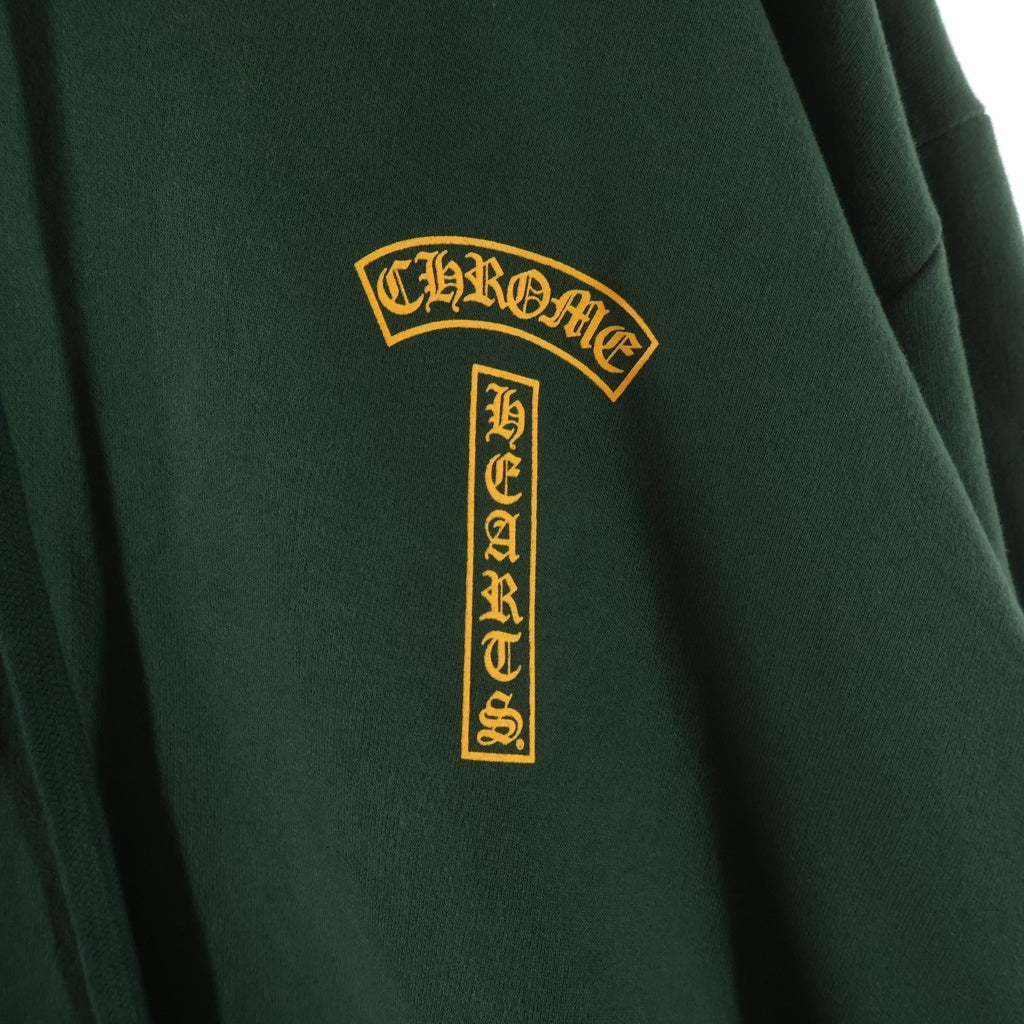 CHROME HEARTS(クロムハーツ) SWTSHRT PLVR LTD ONLINE オンライン限定 Tバープリント プルオーバースウェットパーカー フーディー グリーン