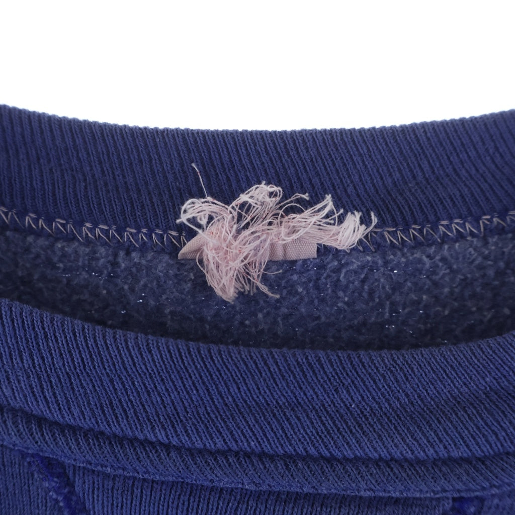 VINTAGE(ヴィンテージ) 50-60S SOLID SWEAT ソリッド スウェット バインダー 前V 貫通ステッチ スウェット トレーナー ネイビー