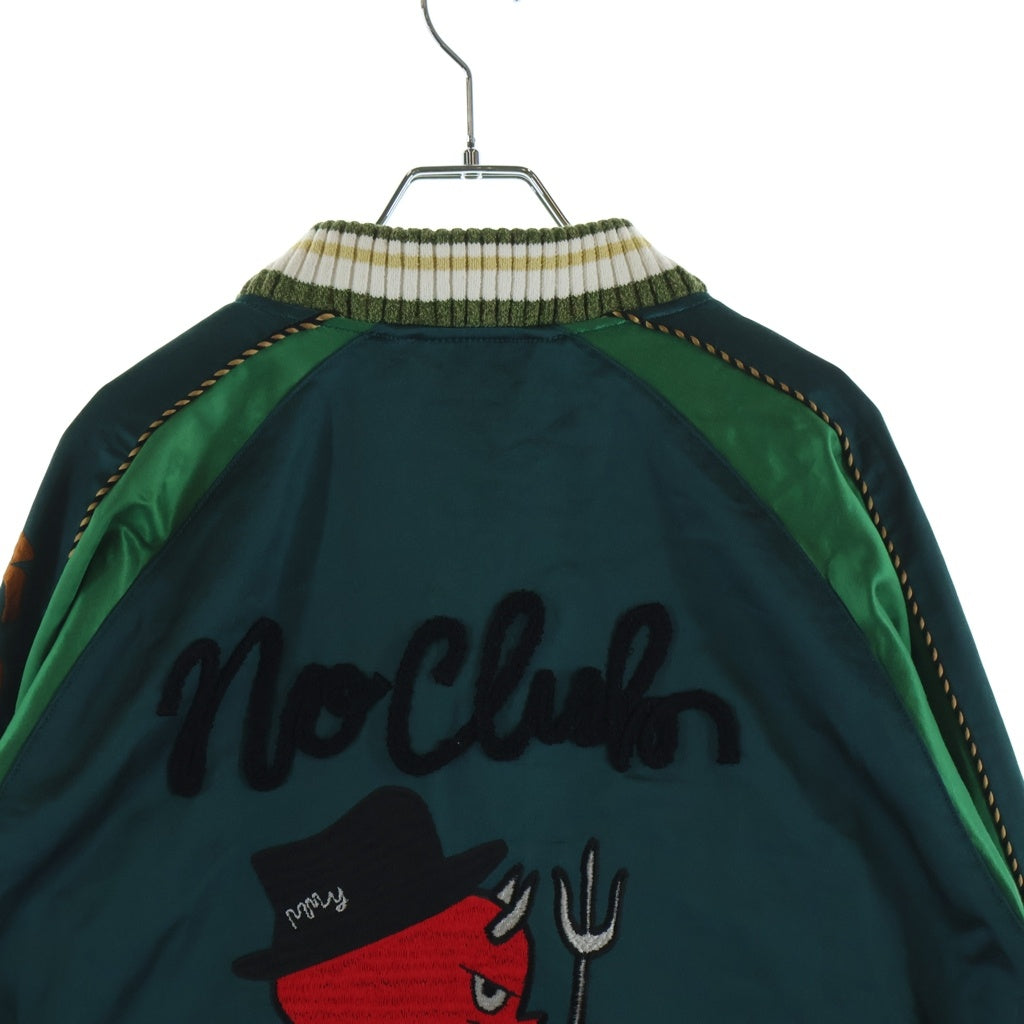 MAISON MIHARAYASUHIRO(メゾンミハラヤスヒロ) MMY NO CLUB LONE WOLF SOUVENIR JACKET BIG ZIPPER 大ジップ スカジャン カーキ