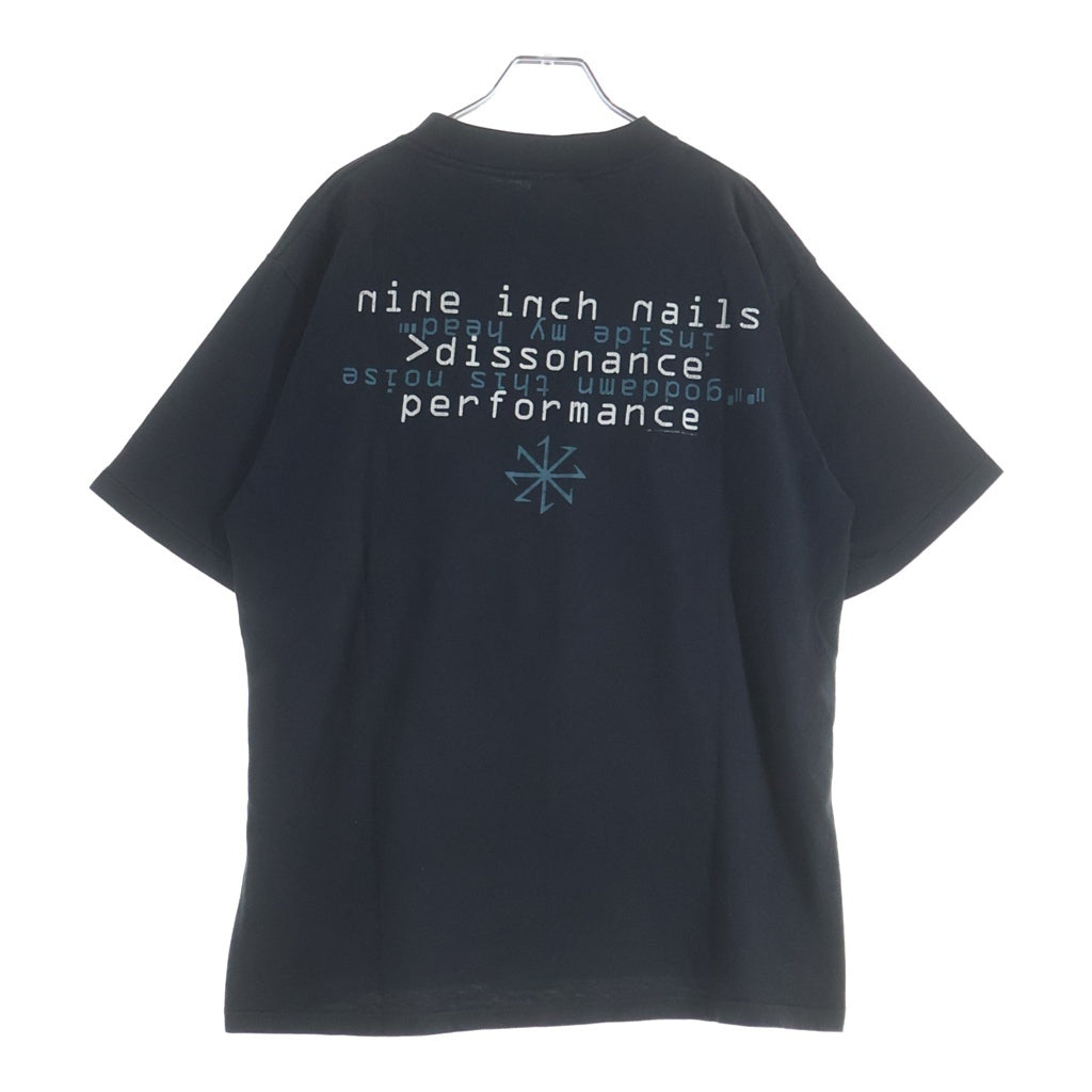 VINTAGE(ヴィンテージ) 90S 1995 NINE INCH NAILS Dissonance Performance TEE ナインインチネイルズ 両面プリント 半袖カットソーTシャツ ブラック