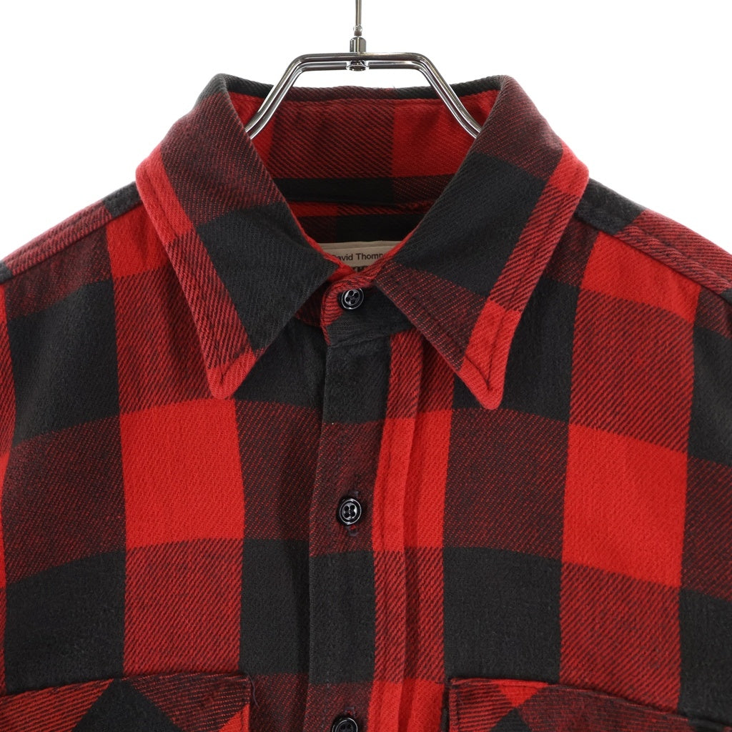 FIVE BROTHERS(ファイブブラザー) 70-80S FLANNEL CHECK L/S SHIRT フランエル チェック 長袖チェック シャツ レッド/ブラック
