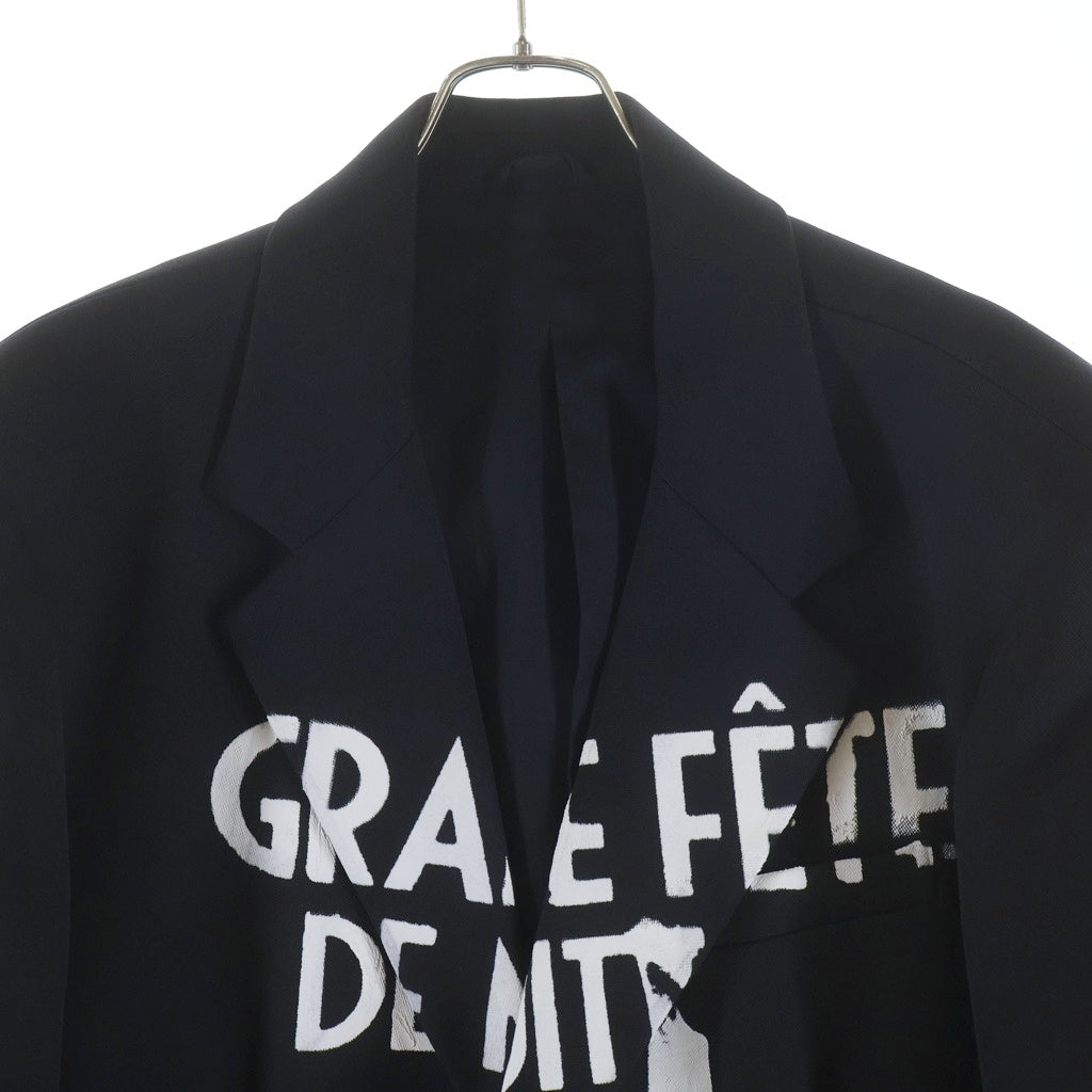 RAF SIMONS(ラフシモンズ) Grand Fete de Nuit OVER SIZE TAILORED JACKET オーバーサイズテーラードジャケット ブラック 222-M545C