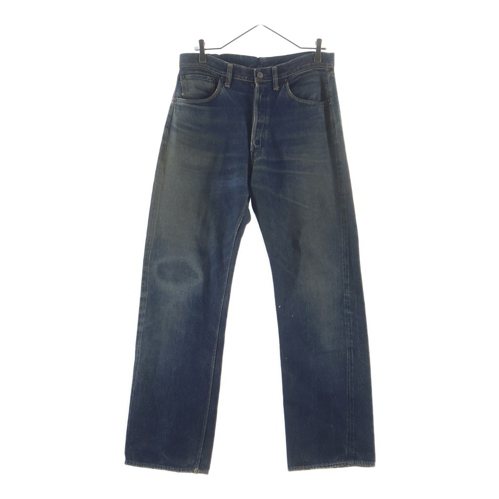 Levi's(リーバイス) 50S 501XX 53MODEL BIG E 革パッチ 両面タブ ボタン裏無刻印 リベット裏16 赤耳 コインポケット裏シングル 隠しリベット 赤耳 ボタンフライ デニムパンツ