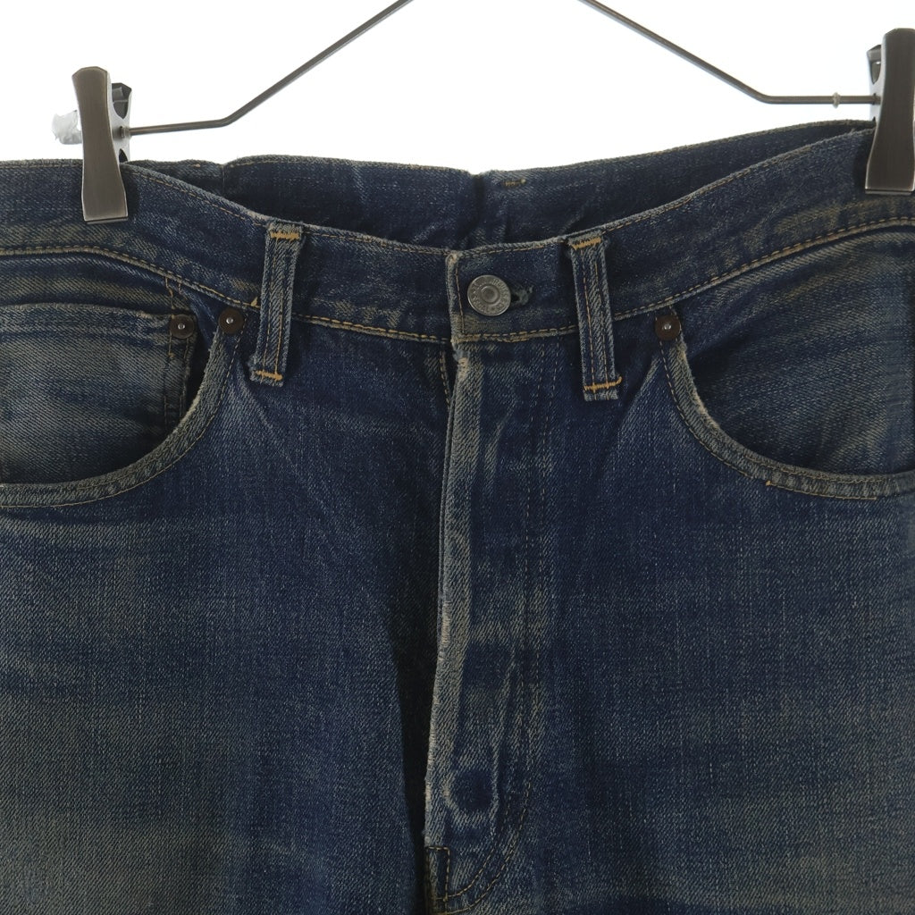 Levi's(リーバイス) 50S 501XX 53MODEL BIG E 革パッチ 両面タブ ボタン裏無刻印 リベット裏16 赤耳 コインポケット裏シングル 隠しリベット 赤耳 ボタンフライ デニムパンツ