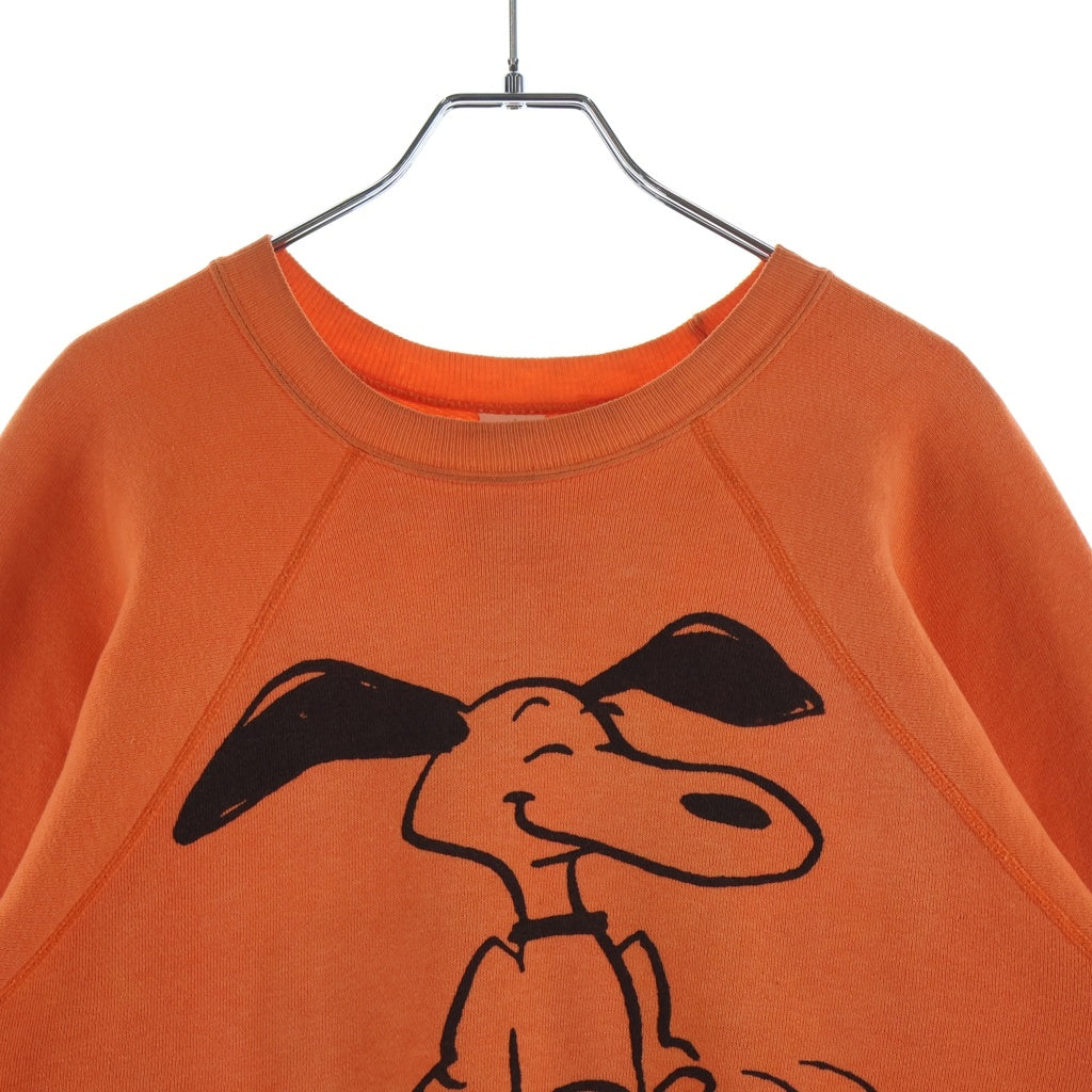 VINTAGE(ヴィンテージ) 60S MAYO SPRUCE SNOOPY PEANUTS SWEAT 染み込みプリント ラグランスリーブ スウェット オレンジ