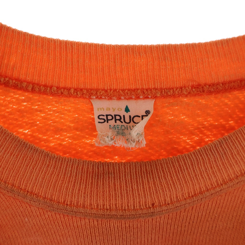 VINTAGE(ヴィンテージ) 60S MAYO SPRUCE SNOOPY PEANUTS SWEAT 染み込みプリント ラグランスリーブ スウェット オレンジ