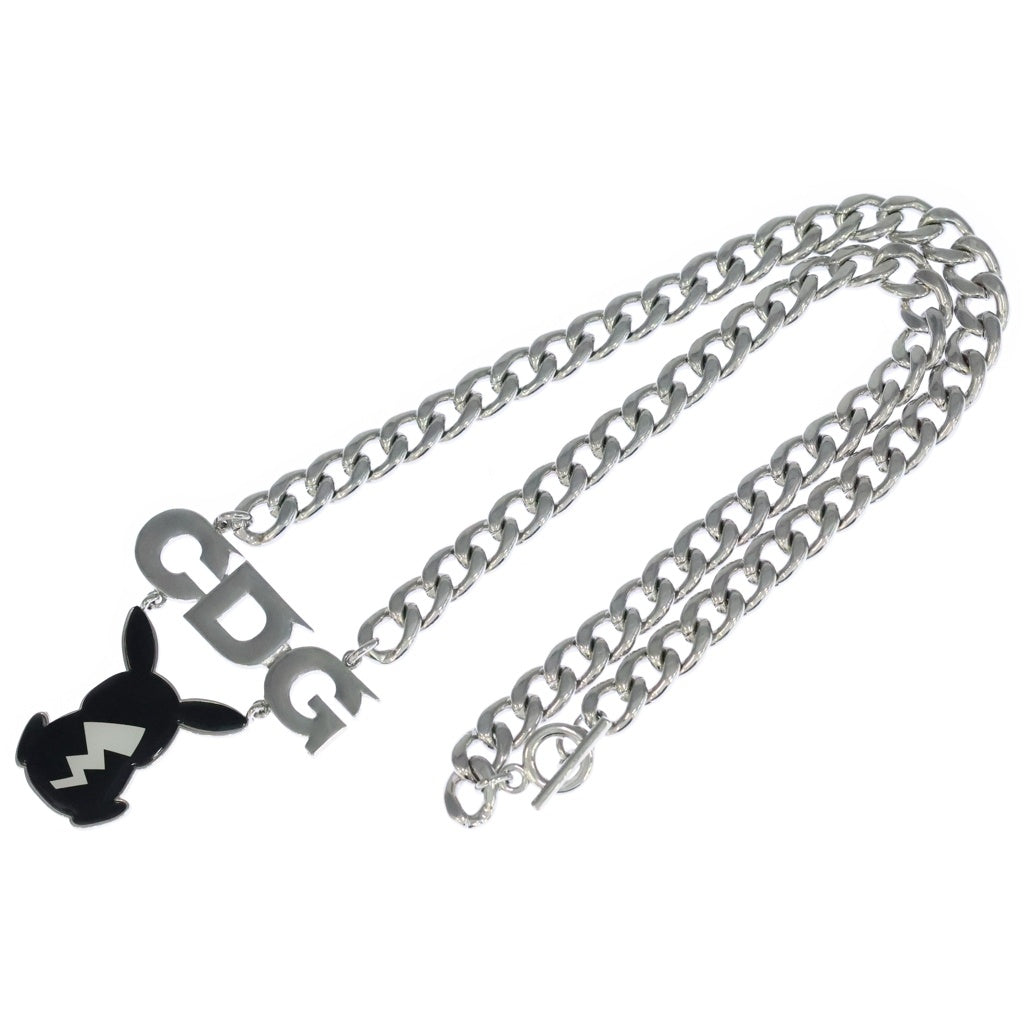 CDG(シーディージー) 22AW pokemon logo necklace ピカチュウモチーフ ロゴ ネックレス シルバー