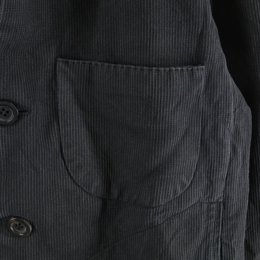 Geoffrey B.Small(ジェフリービースモール) 5B HIGH NECK TAILORED JACKET ハイネック テーラードジャケット ヘリンボーン ブラック