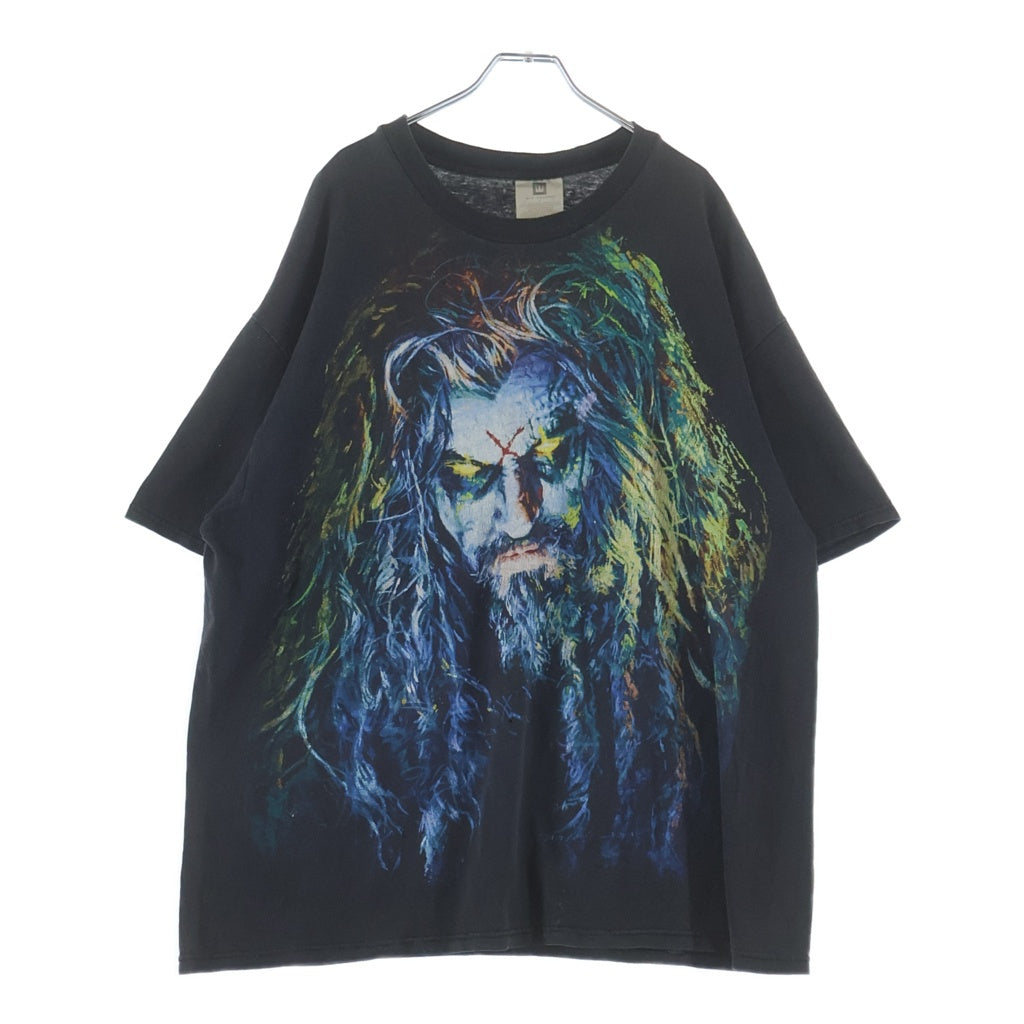 VINTAGE(ヴィンテージ) 90S ROB ZOMBIE 100% HARDCORE ロブゾンビ バンド Tシャツ カットソー ブラック