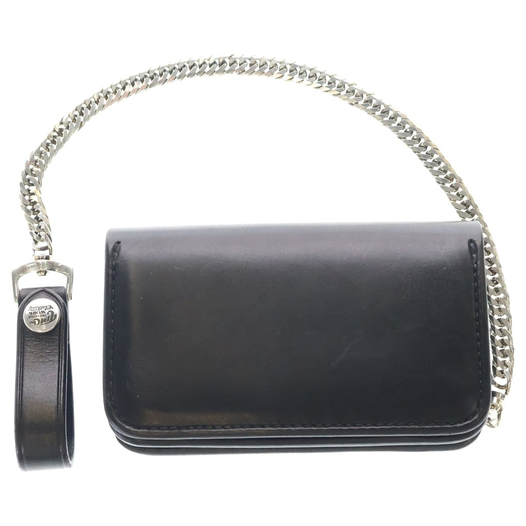 TOKYO INDIANS MC(トーキョー インディアンズ) Timc Inc. Trucker Wallet w/ 6-sided Double Curb Chain トラッカーウォレット ダブル ウォレットチェーン 財布 ブラック レザー