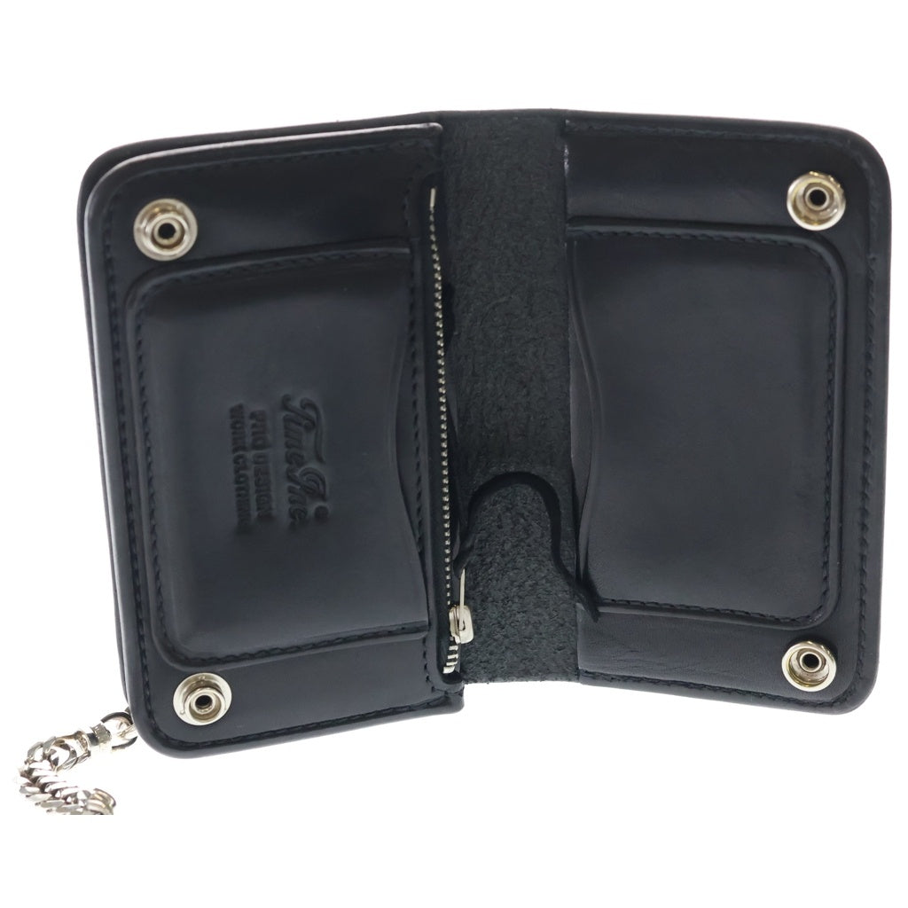 TOKYO INDIANS MC(トーキョー インディアンズ) Timc Inc. Trucker Wallet w/ 6-sided Double Curb Chain トラッカーウォレット ダブル ウォレットチェーン 財布 ブラック レザー