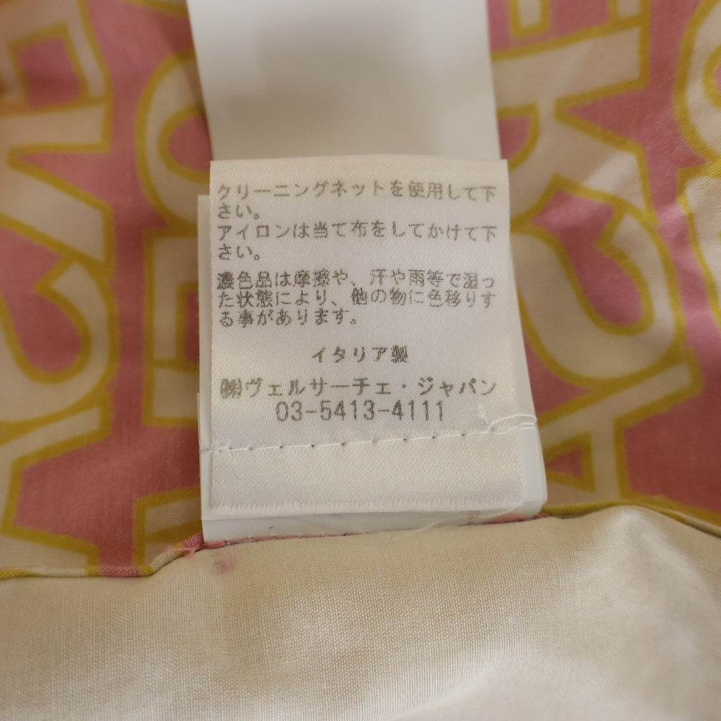 VERSACE(ヴェルサーチ) Baroque '92 Silk Vacation Shirt 1003926 1A07742 ハワイアン開襟 シルク総柄半袖シャツ ピンク