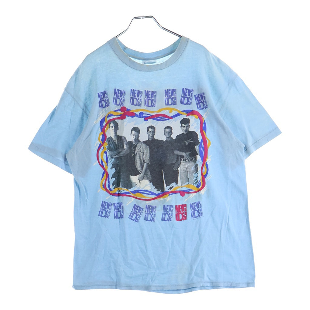 VINTAGE(ヴィンテージ) 80-90S NEWKIDS ON THE BLOCK TOUR TEE ニューキッズ ツアー 発泡プリント 半袖Tシャツ ブルー