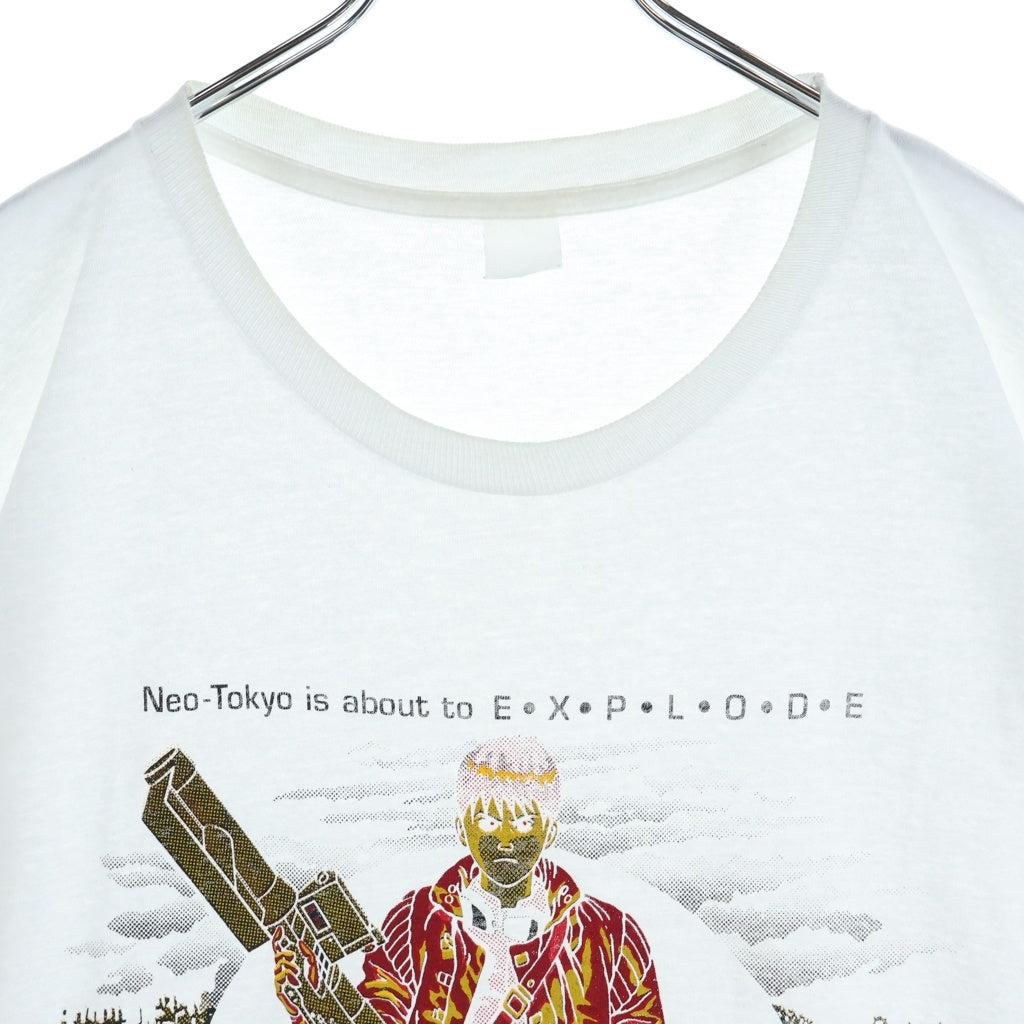 VINTAGE(ヴィンテージ) 90S AKIRA KIMONO MY HOUSE アキラ フロント 金田 正太郎 プリント半袖カットソーTシャツ ホワイト