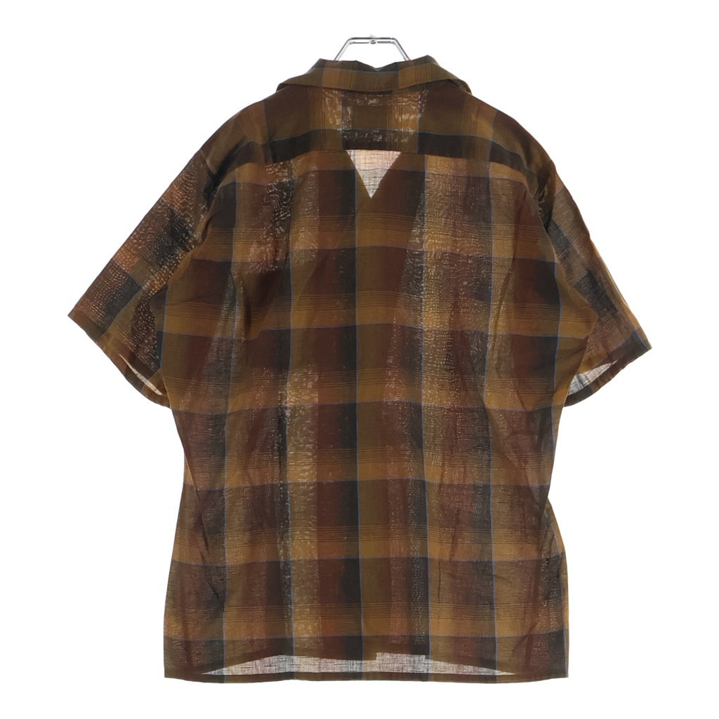 VINTAGE(ヴィンテージ) 60S ARROW KING COTTON S/S CHECK SHIRT 半袖チェックシャツ ブラウン
