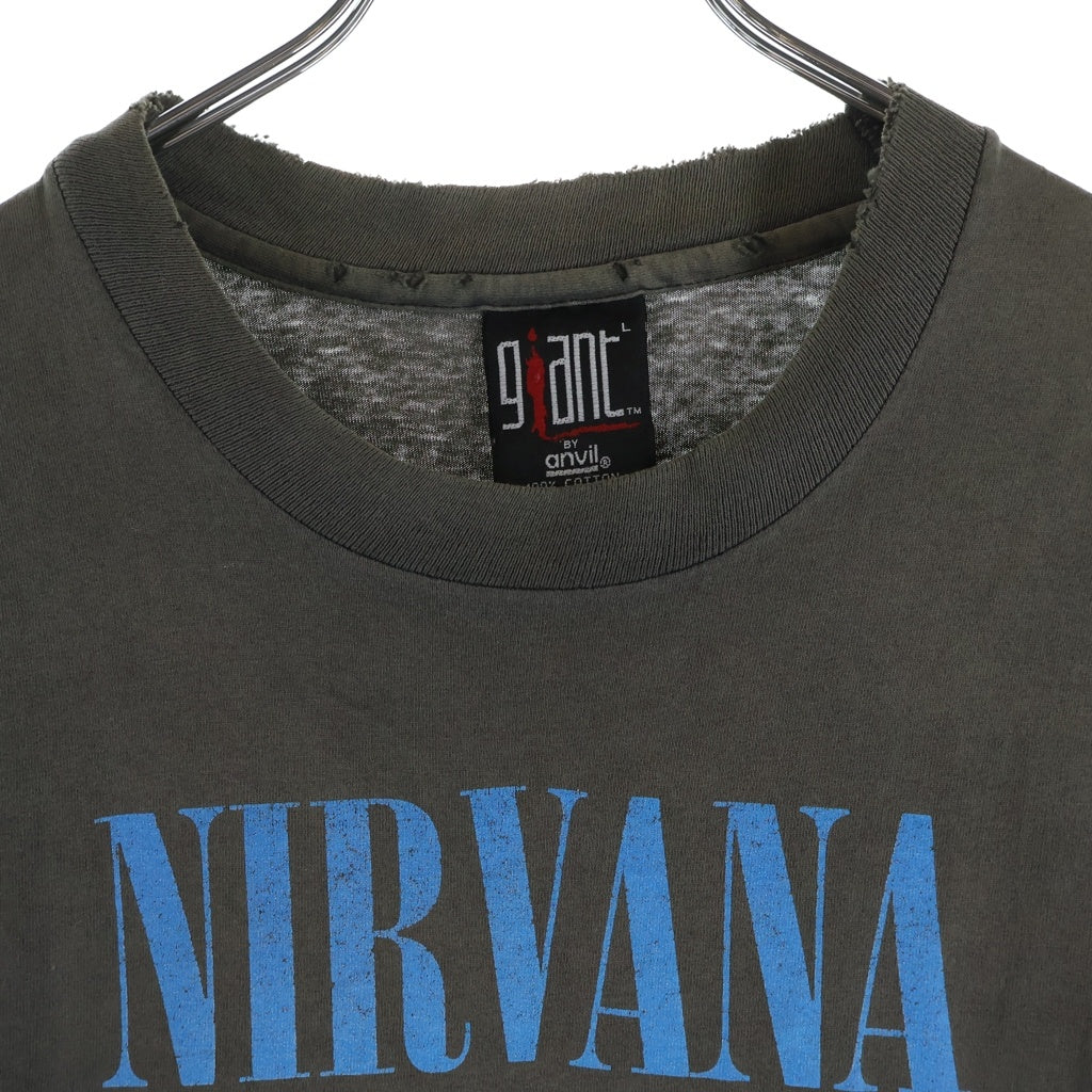 VINTAGE(ヴィンテージ) 90S VINTAGE NIRVANA SLIVER GIANTボディ ニルヴァーナ スリヴァー ヴィンテージ 両面プリントTシャツ 半袖カットソー ブラック