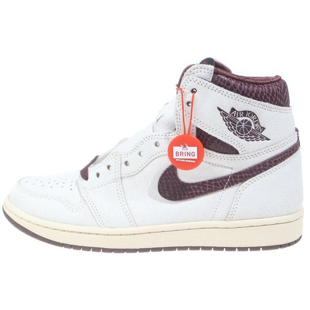 NIKE(ナイキ) ×A MA MANIERE AIR JORDAN 1 RETRO HIGH OG SP SAIL AND BURGUNDY アママニエール エアジョーダン1 レトロ ハイカットスニーカー US9.5/27.5cm DO7097-100