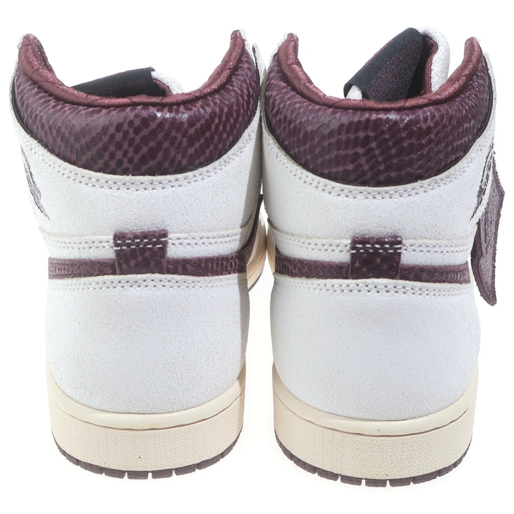 NIKE(ナイキ) ×A MA MANIERE AIR JORDAN 1 RETRO HIGH OG SP SAIL AND BURGUNDY アママニエール エアジョーダン1 レトロ ハイカットスニーカー US9.5/27.5cm DO7097-100