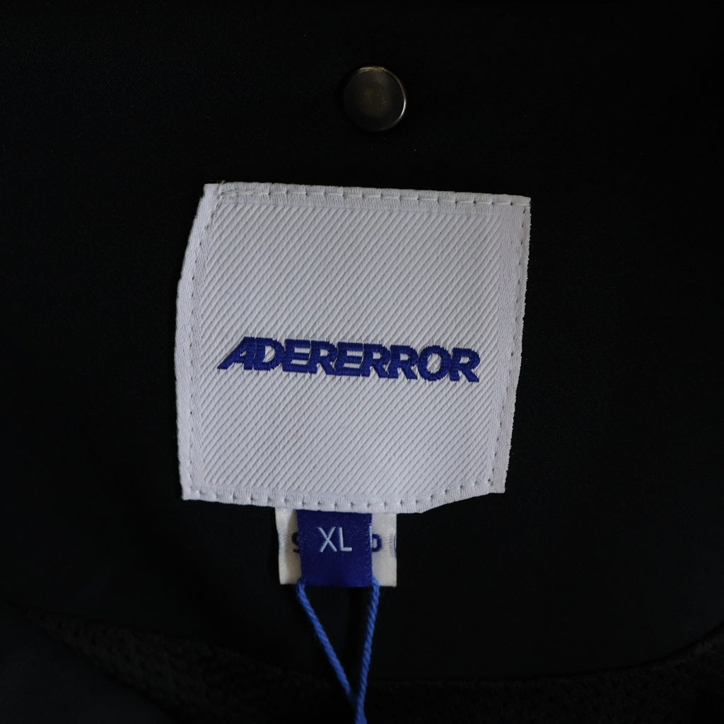 ADER ERROR(アーダーエラー) 25AW TRESSY TRACK JAKCET BO01FWJK0401BKXL フード着脱可能 トラックジャケット ジップアップブルゾン ブラック