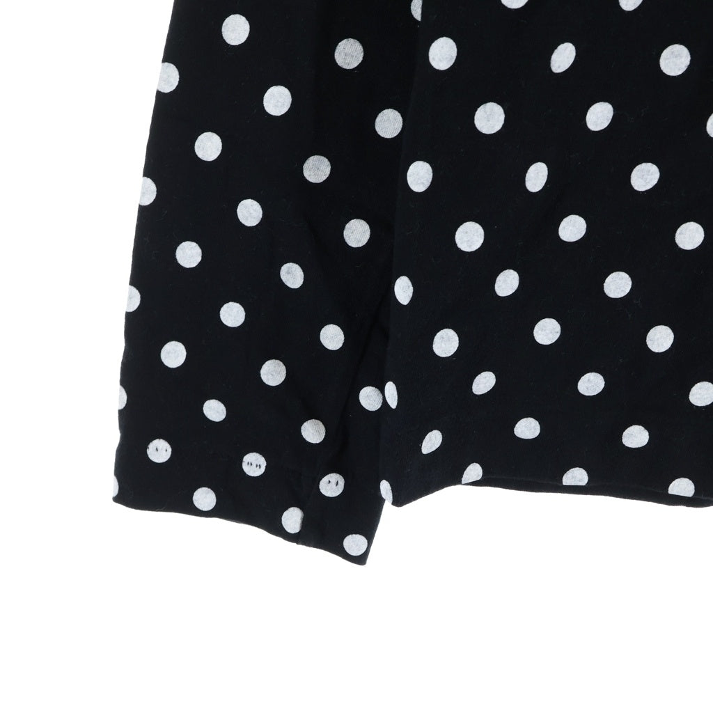 PLAY COMME des GARCONS(プレイコムデギャルソン) Polka Dots Long Sleeve T-Shirt With Red Emblem Black/White 綿天竺水玉プリント 長袖カットソー ブラック/ホワイト AX-T166 レディース