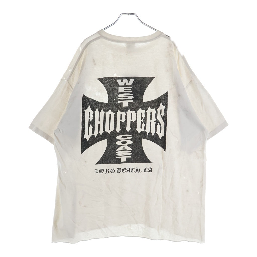 VINTAGE(ヴィンテージ) 00S WEST COAST CHOPPERS IRON CROSS TEE ANVIL ボディ ウェストコーストチョッパーズ アイアンクロス 両面プリント 半袖カットソーTシャツ ホワイト