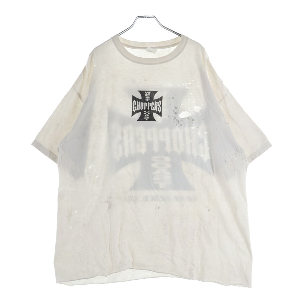 VINTAGE(ヴィンテージ) 00S WEST COAST CHOPPERS IRON CROSS TEE ANVIL ボディ ウェストコーストチョッパーズ アイアンクロス 両面プリント 半袖カットソーTシャツ ホワイト