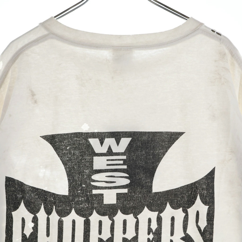 VINTAGE(ヴィンテージ) 00S WEST COAST CHOPPERS IRON CROSS TEE ANVIL ボディ ウェストコーストチョッパーズ アイアンクロス 両面プリント 半袖カットソーTシャツ ホワイト