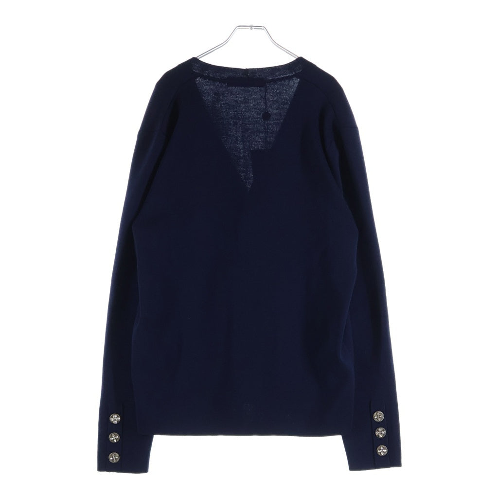 LOUIS VUITTON(ルイヴィトン) 25SS CARDIGANG WITH JEWEL BUTTON 1AFIUG RM241 ZLL HQN60W カーディガン ジュエルボタン 長袖ニットセーター ネイビー