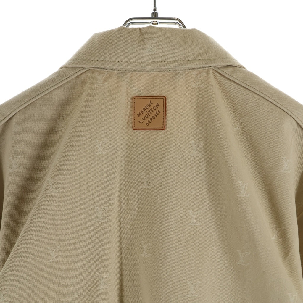 LOUIS VUITTON(ルイヴィトン) 24AW LV LOGO ALLOVER ZIPUP JACKET 1AFQE9 RM242MQ KKA HRB41W LVロゴ総柄 ジップアップジャケット ベージュ