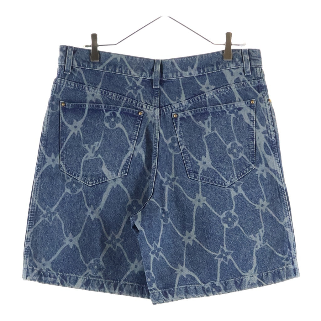 LOUIS VUITTON(ルイヴィトン) 24AW LV MONOGRAM DENIM SHORT PANTS 1AFQFF RM242MM KOE HRD24W LVモノグラム デニムハーフパンツ ショーツ ブルー