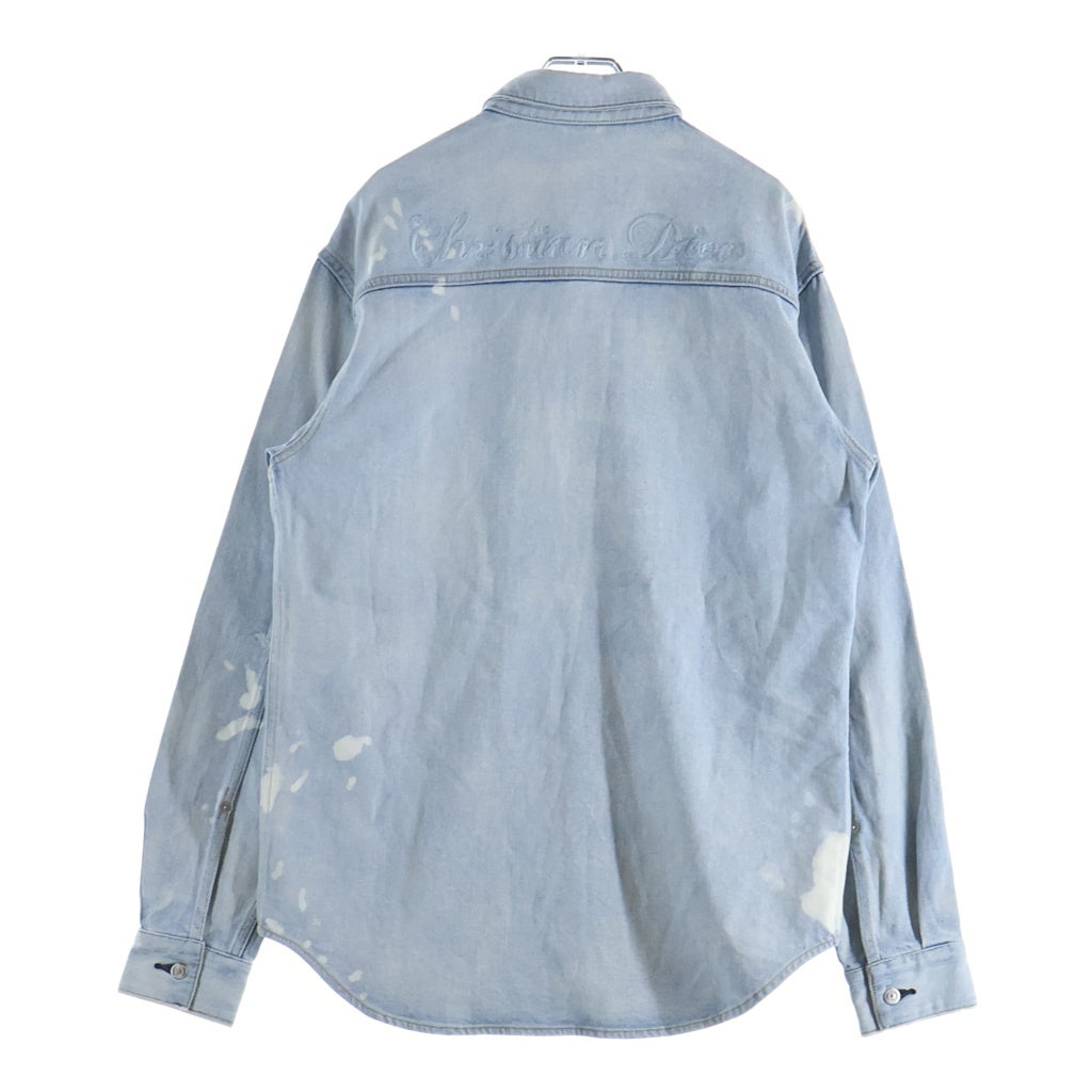 DIOR(ディオール) 21AW KENNY SCHARF ケニー シャーフ ロゴ 長袖 デニムシャツ インディゴ 113D585CY999