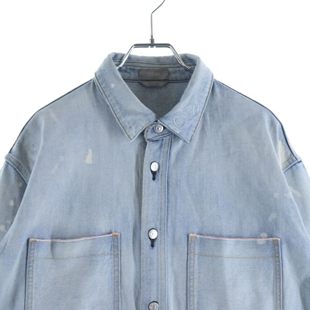 DIOR(ディオール) 21AW KENNY SCHARF ケニー シャーフ ロゴ 長袖 デニムシャツ インディゴ 113D585CY999