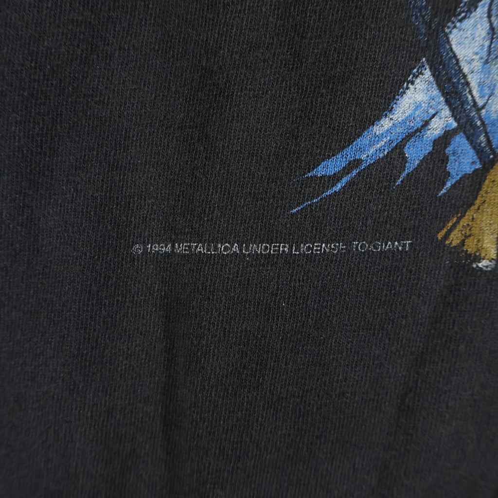 VINTAGE(ヴィンテージ) 90S METALLICA PUSHEAD DOR IS 1994 TEE パスヘッド 両面プリント半袖カットソーTシャツ ブラック