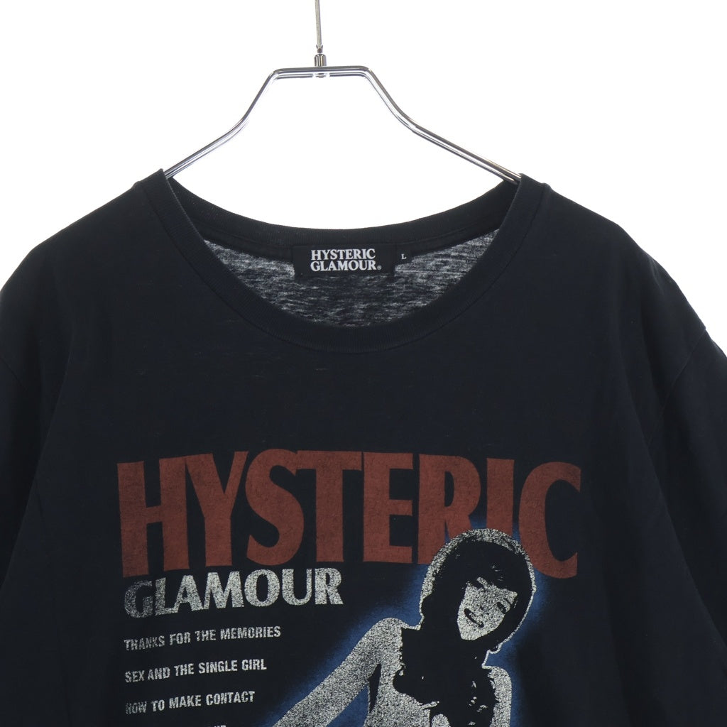 HYSTERIC GLAMOUR(ヒステリックグラマー) BIKE GIRL バイク ガール 両面プリント 半袖Tシャツ ブラック 0292CT16