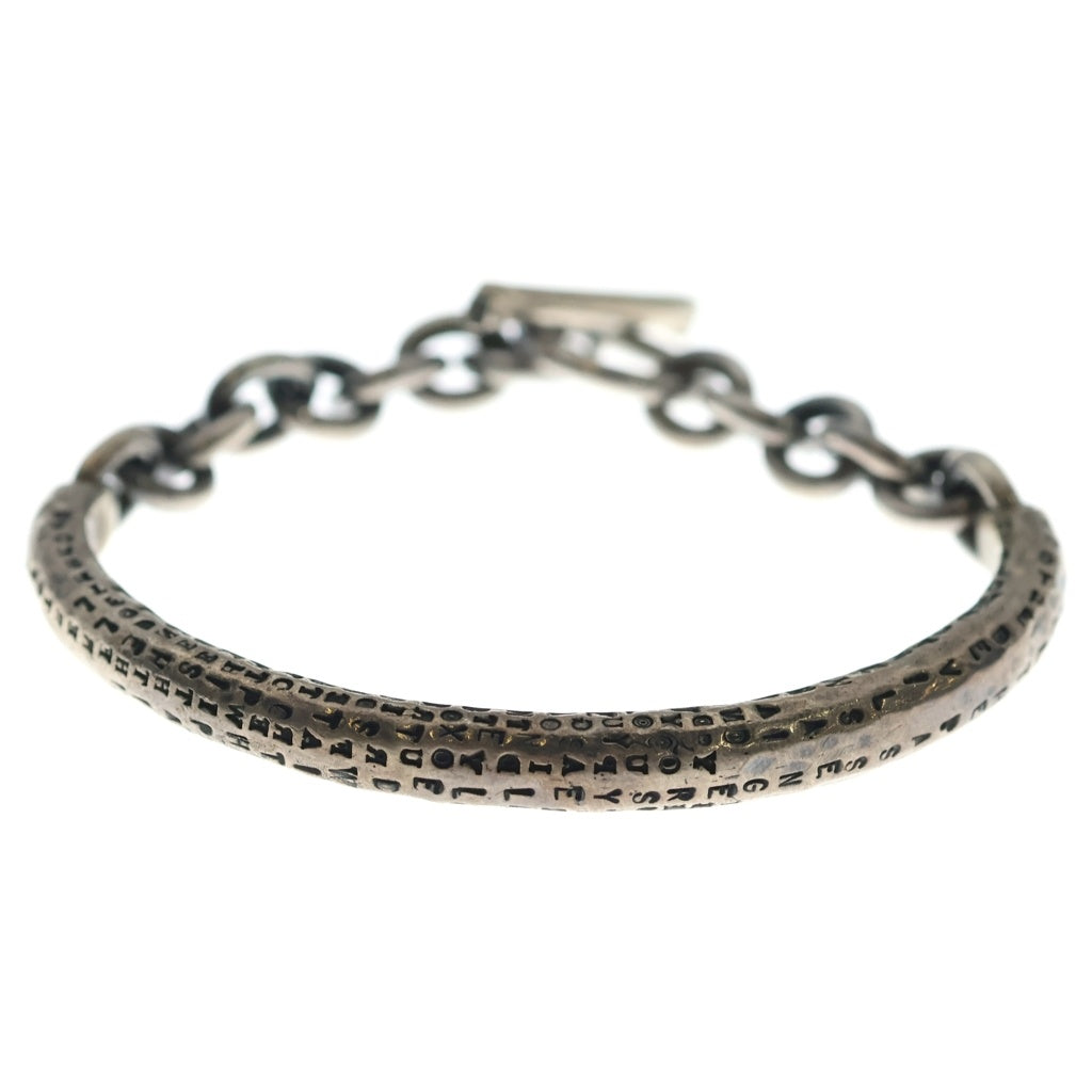 NO BRAND(ノーブランド) TOBIAS WISTISEN POETIC HALF BANGLE 詩刻印 バングル シルバー