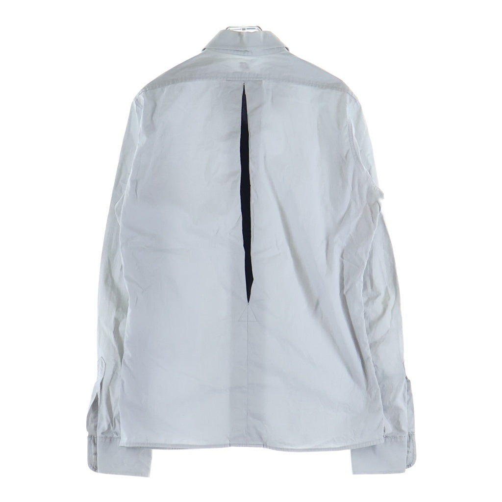 RAF SIMONS(ラフシモンズ) STITCH BUTTON DOWN L/S SHIRT 刺繍ロゴ ステッチボタンダウン 長袖シャツ グレー
