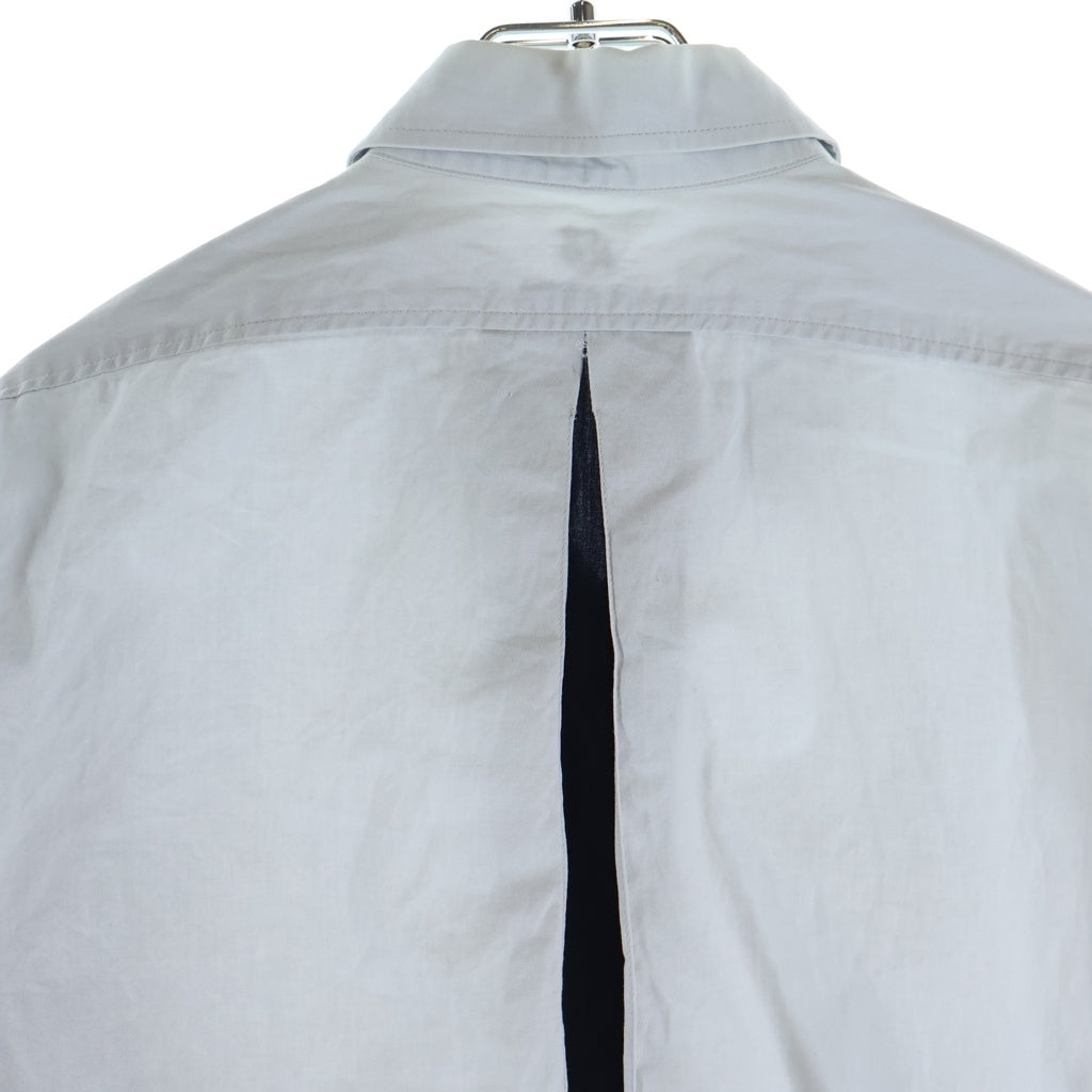 RAF SIMONS(ラフシモンズ) STITCH BUTTON DOWN L/S SHIRT 刺繍ロゴ ステッチボタンダウン 長袖シャツ グレー