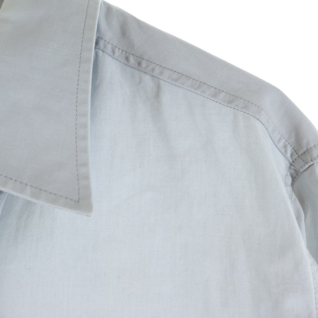 RAF SIMONS(ラフシモンズ) STITCH BUTTON DOWN L/S SHIRT 刺繍ロゴ ステッチボタンダウン 長袖シャツ グレー